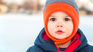 Boy in winter hat
