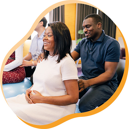 Pregnant woman and partner