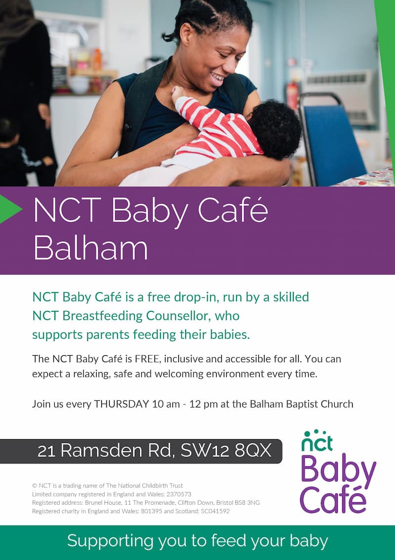 NCT Baby Cafe Balham - Free drop-in every thursday 10am-12pm at Balham Baptist Church