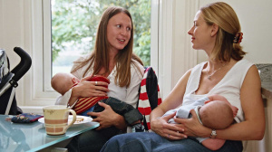 Two mums breastfeeding