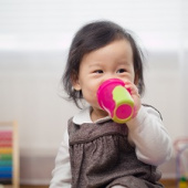 Toddler with a cup