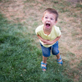 boy having a tantrum