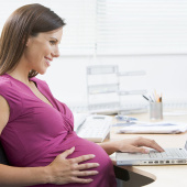 pregnant woman at work