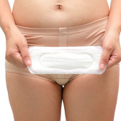 women with maternity pad