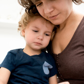 Child not feeling well with mum