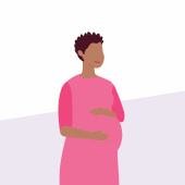 Illustration of a pregnant person