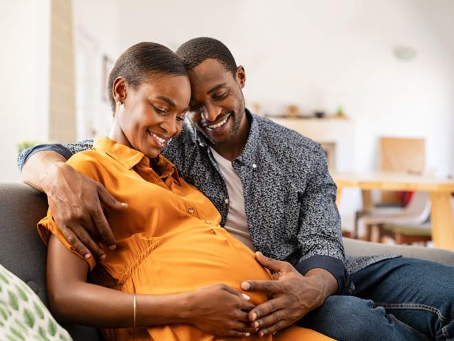 Parents getting ready to have a baby