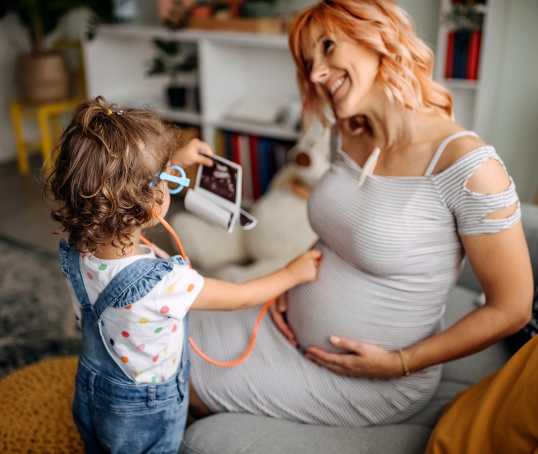 Pregnant mum with toddler