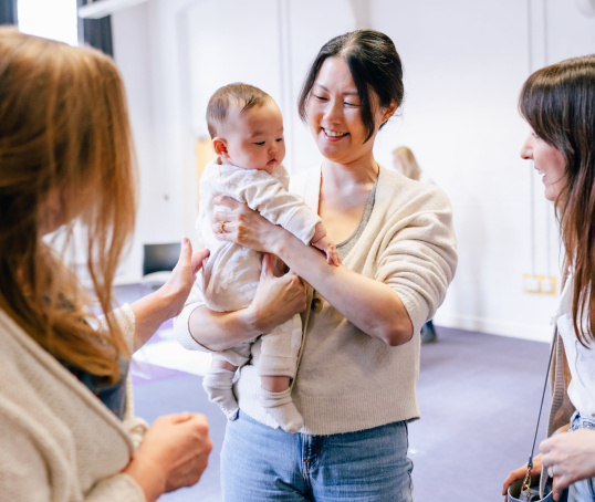 Mum with baby at NCT New Baby Course